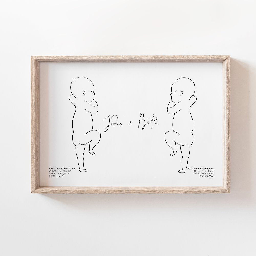 Big Name Zero Print | 1:1 Birth Print Birth Print Blond + Noir 