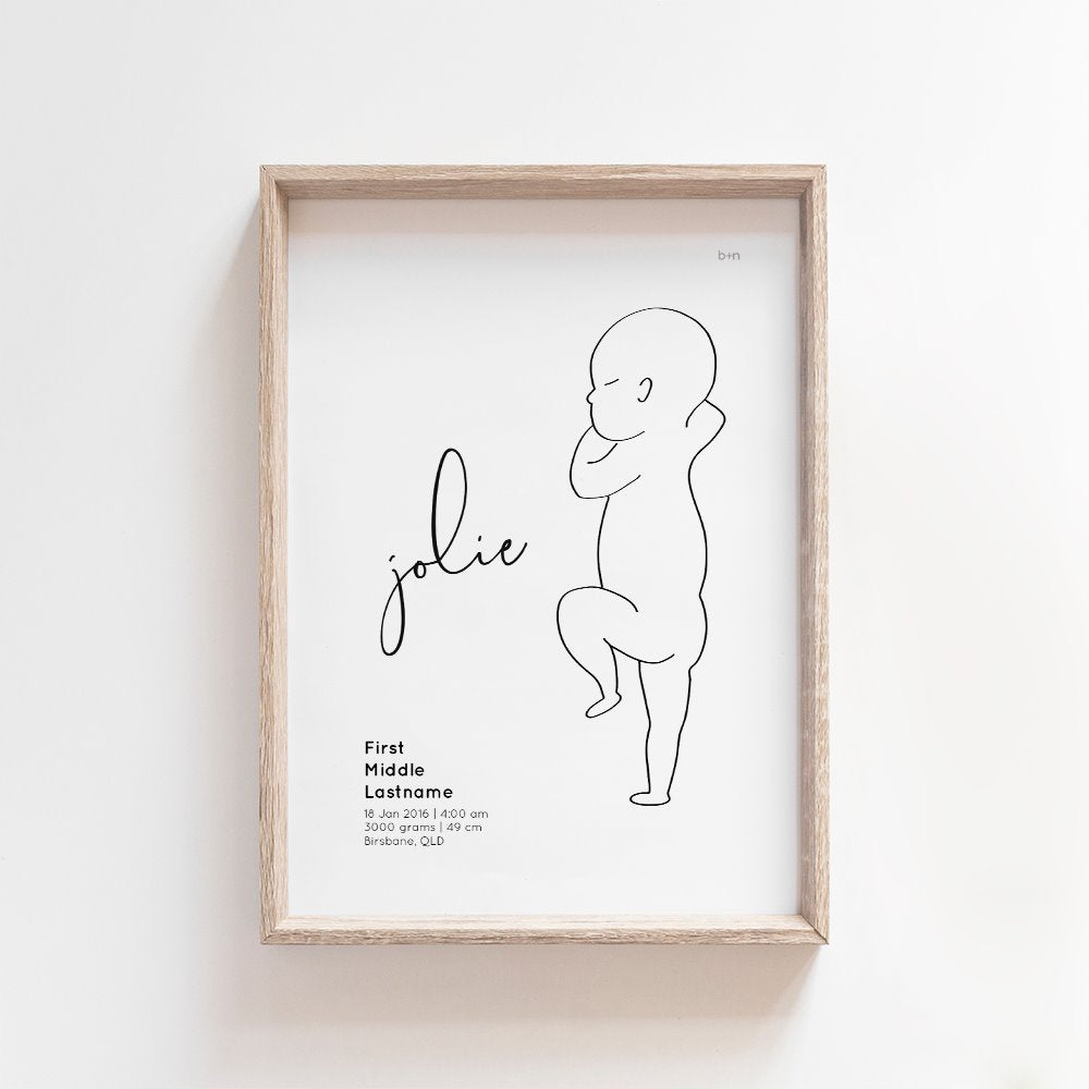 Big Name Zero Print | 1:1 Birth Print Birth Print Blond + Noir 