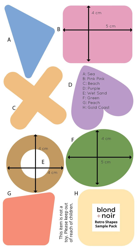 Big Retro Shapes | Wall Decals Wall Decals Blond + Noir 