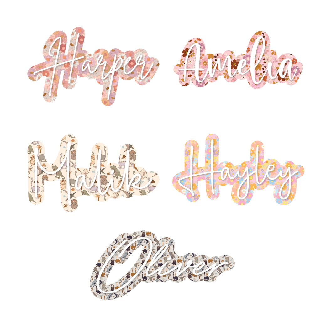 Blond + Noir Designs | Printed Acrylic | Custom Acrylic Name Acrylic Name Letterly Australia 