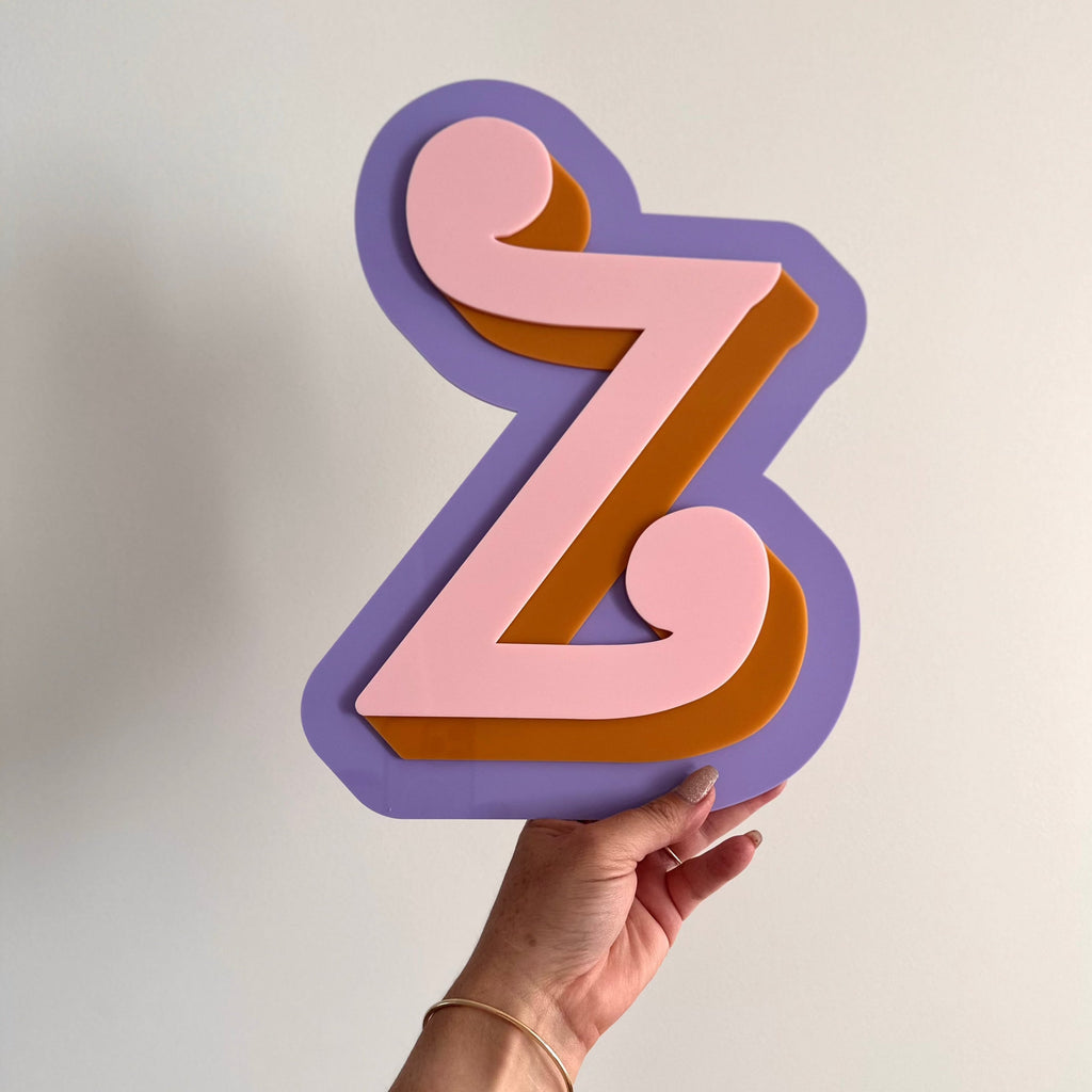 Blond Triple Layer Letters | Custom Acrylic Initial Acrylic Name Letterly Australia 