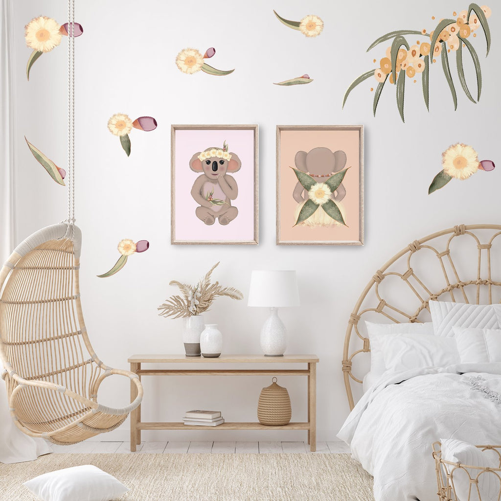Blossom | Australian Wattle | Removable Fabric Wall Decals Wall Decals Blond + Noir 