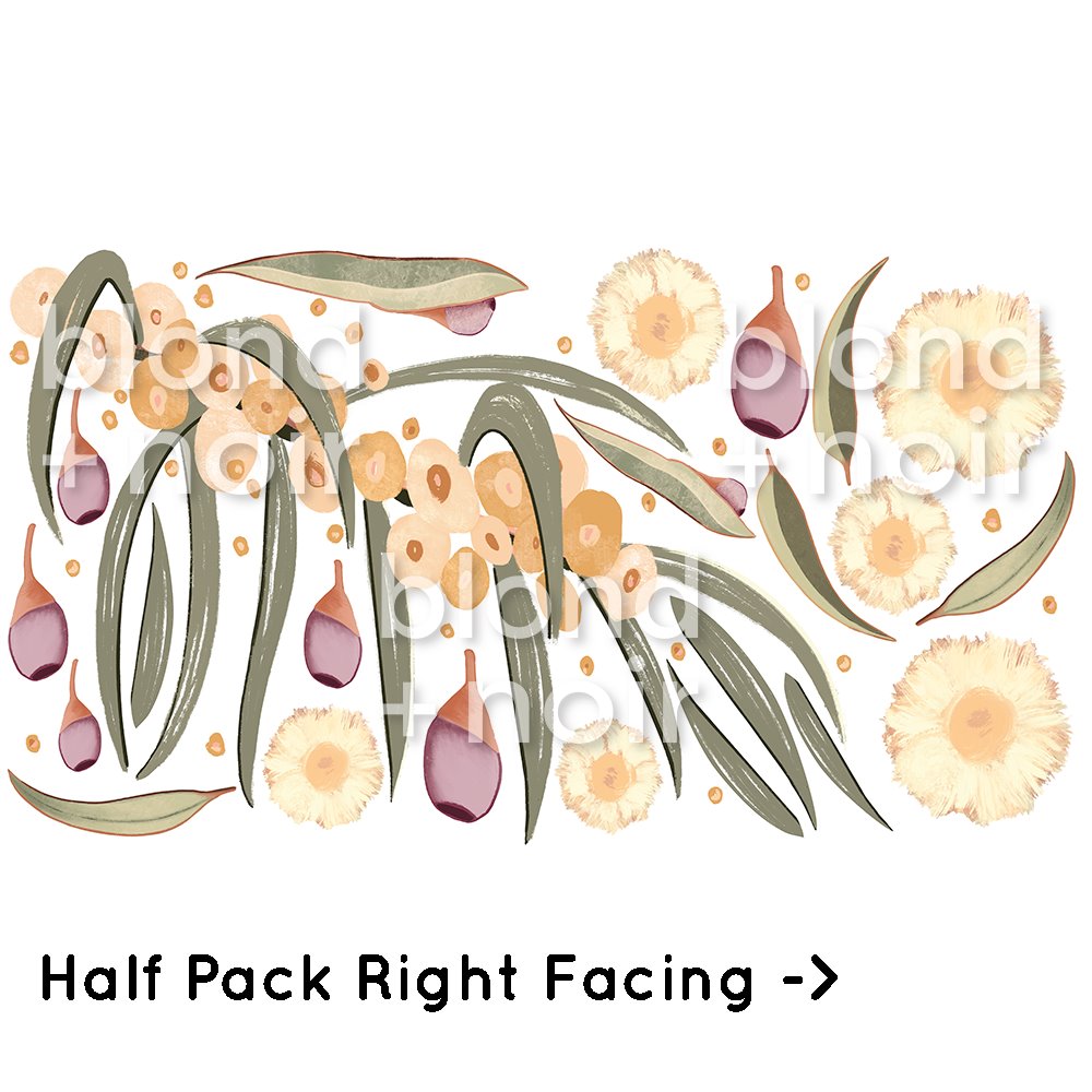 Blossom | Australian Wattle | Removable Fabric Wall Decals Wall Decals Blond + Noir 