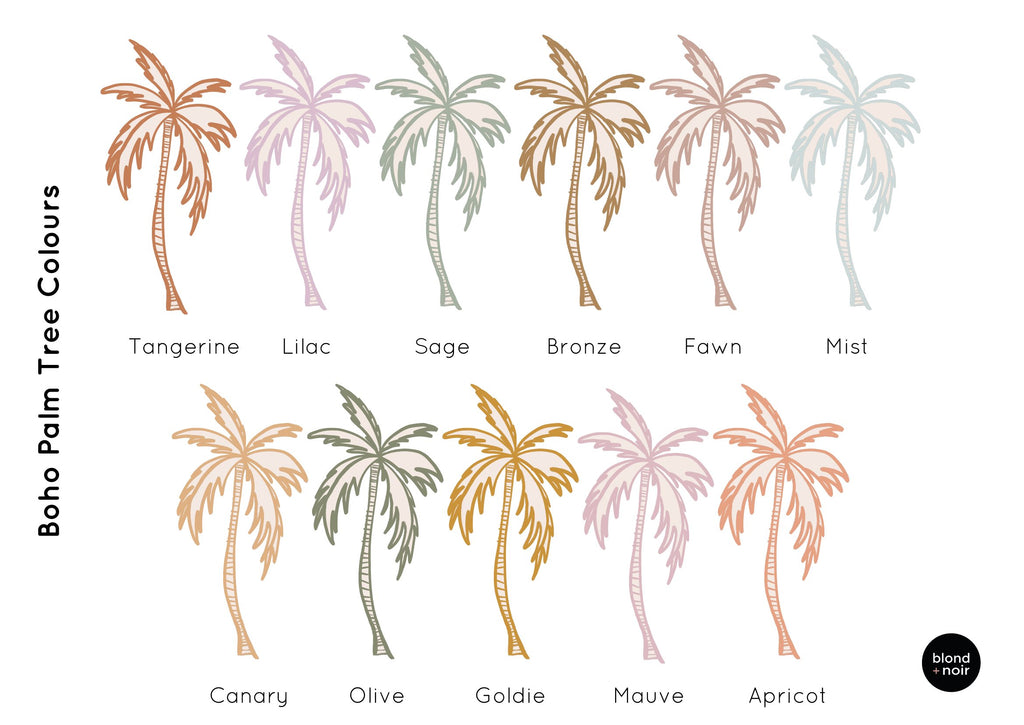 Boho Palm Tree Arches | Removable PhotoTex Wallpaper Arches Blond + Noir 