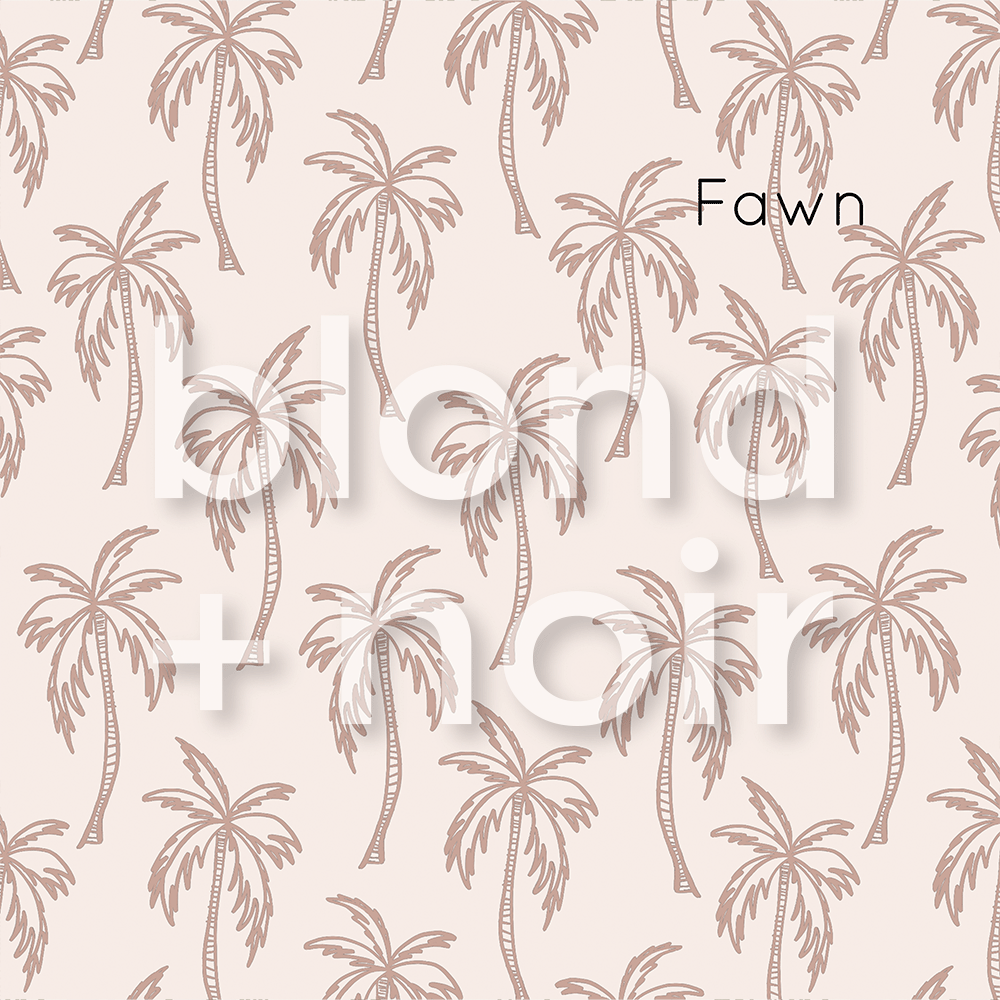 Boho Palms: Full & Half Walls | Removable PhotoTex Wallpaper Wallpaper Blond + Noir 