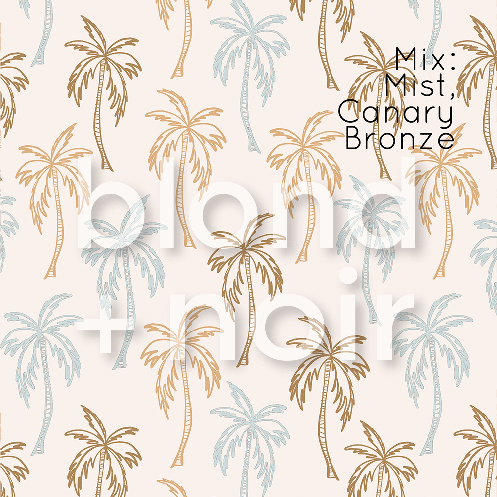 Boho Palms: Full & Half Walls | Removable PhotoTex Wallpaper Wallpaper Blond + Noir 