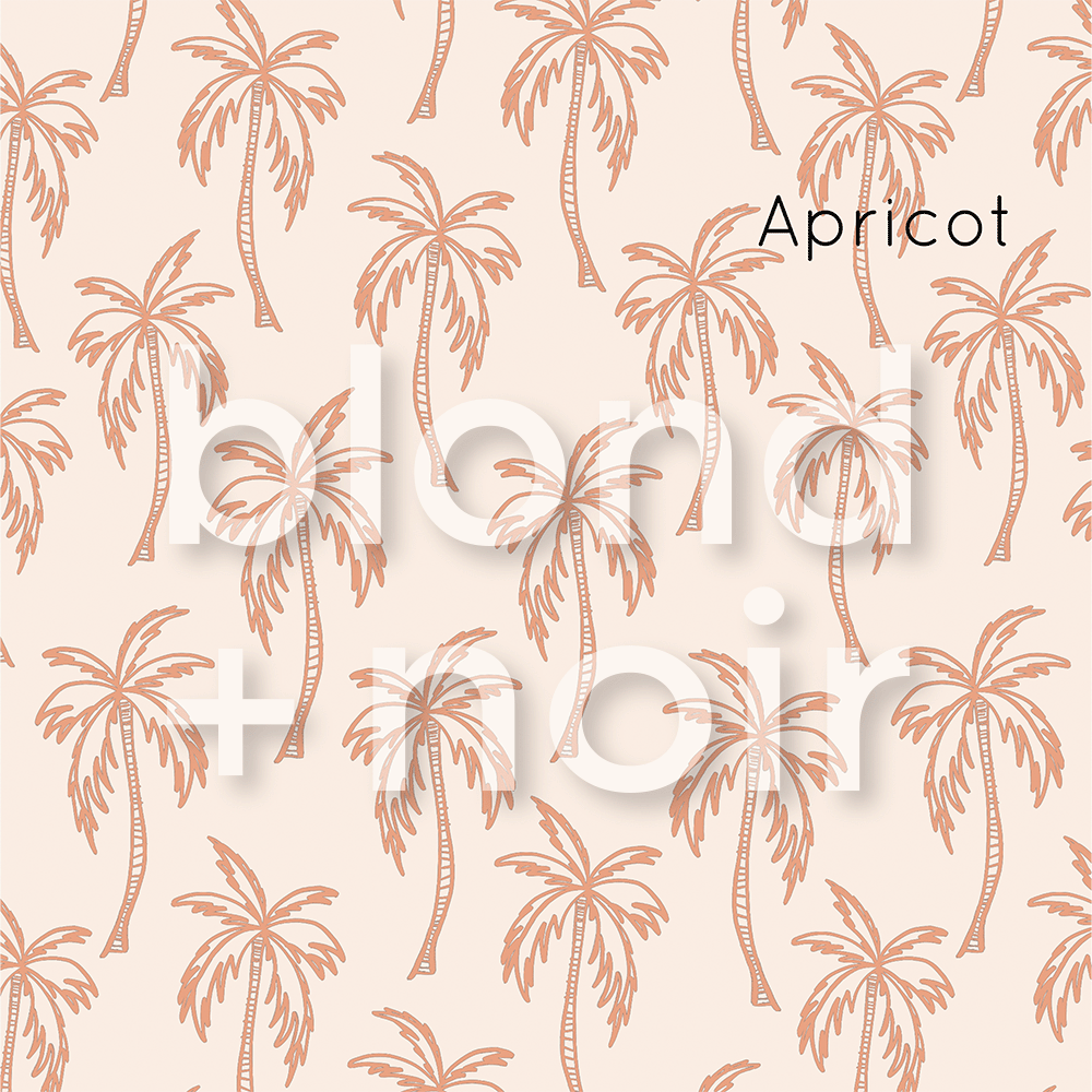 Boho Palms: Full & Half Walls | Removable PhotoTex Wallpaper Wallpaper Blond + Noir 
