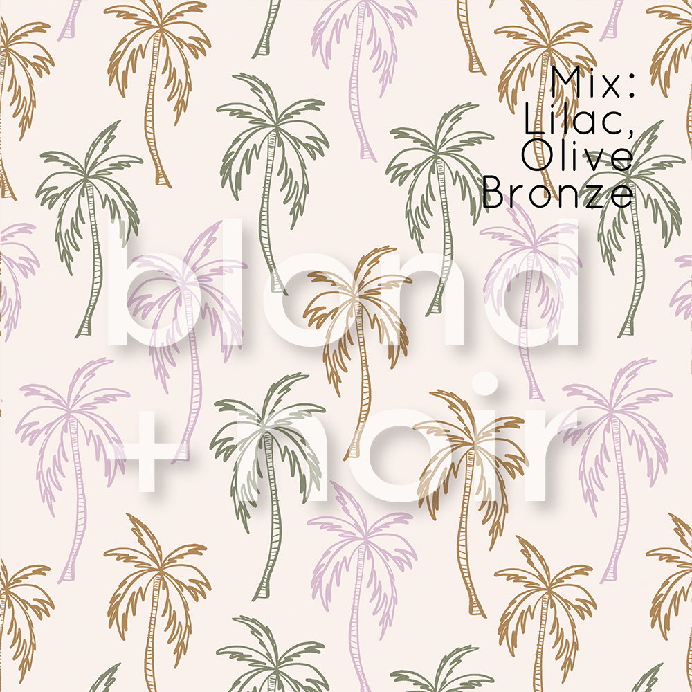 Boho Palms: Full & Half Walls | Removable PhotoTex Wallpaper Wallpaper Blond + Noir 