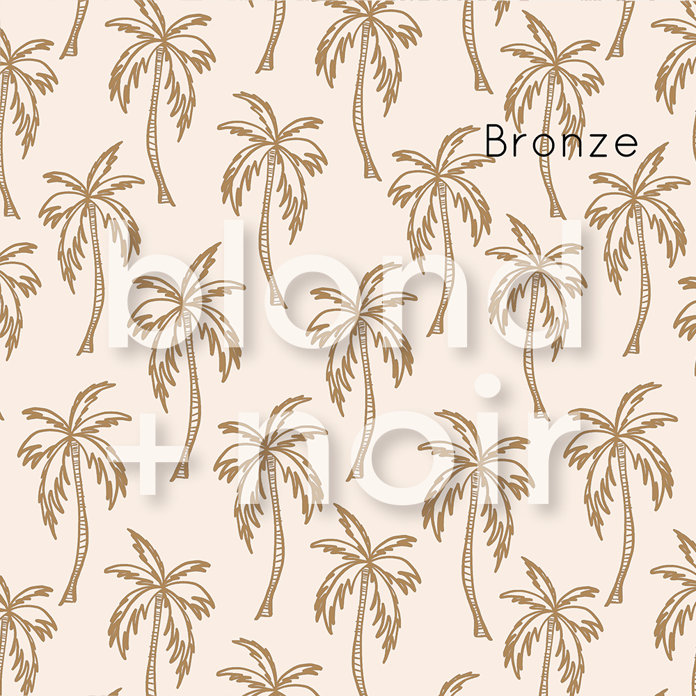 Boho Palms: Full & Half Walls | Removable PhotoTex Wallpaper Wallpaper Blond + Noir 