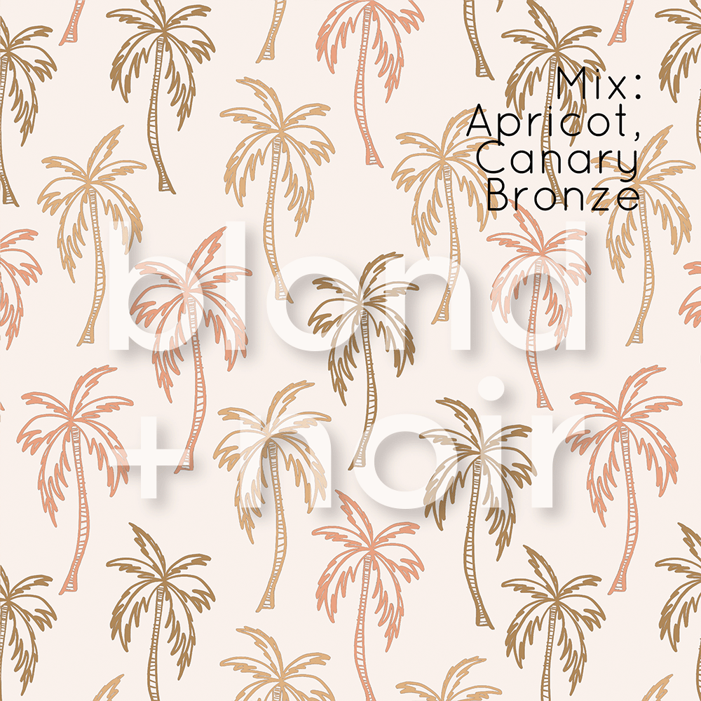 Boho Palms: Full & Half Walls | Removable PhotoTex Wallpaper Wallpaper Blond + Noir 
