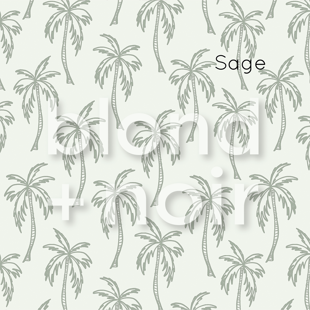 Boho Palms: Full & Half Walls | Removable PhotoTex Wallpaper Wallpaper Blond + Noir 