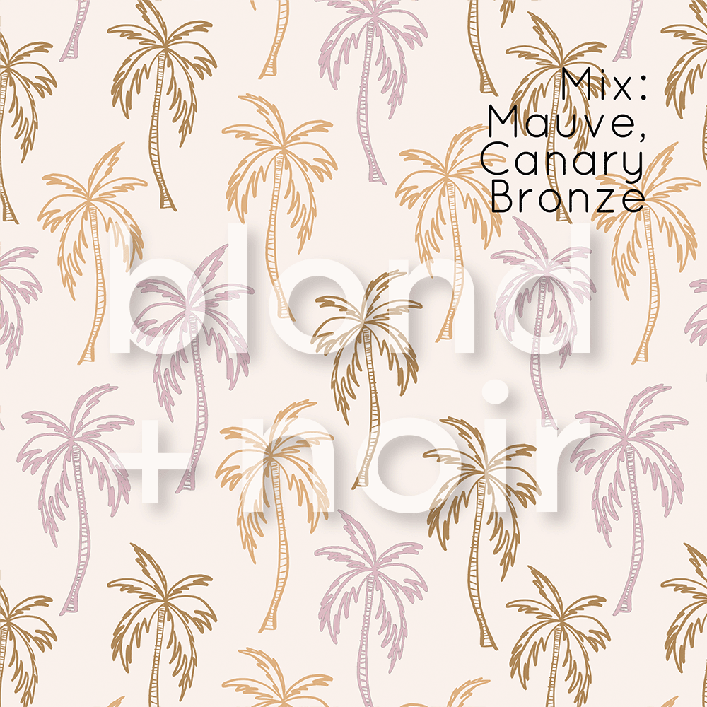 Boho Palms: Full & Half Walls | Removable PhotoTex Wallpaper Wallpaper Blond + Noir 