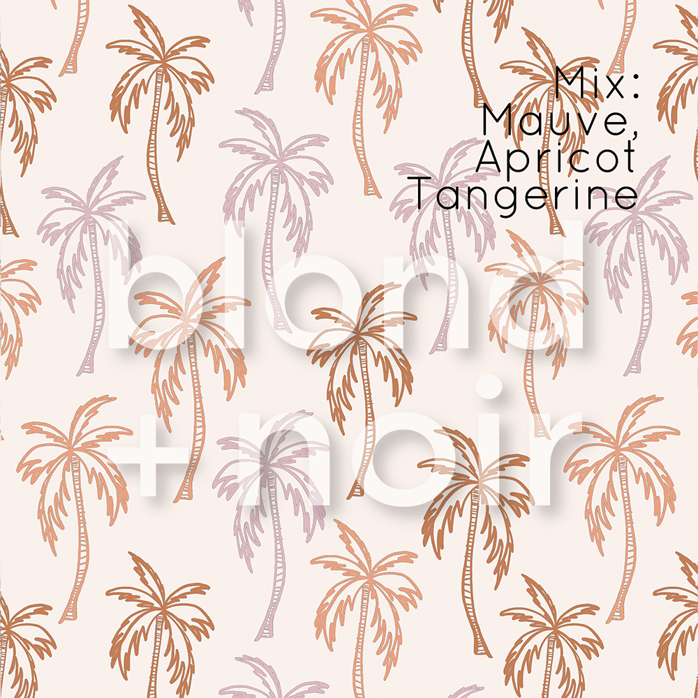 Boho Palms: Full & Half Walls | Removable PhotoTex Wallpaper Wallpaper Blond + Noir 