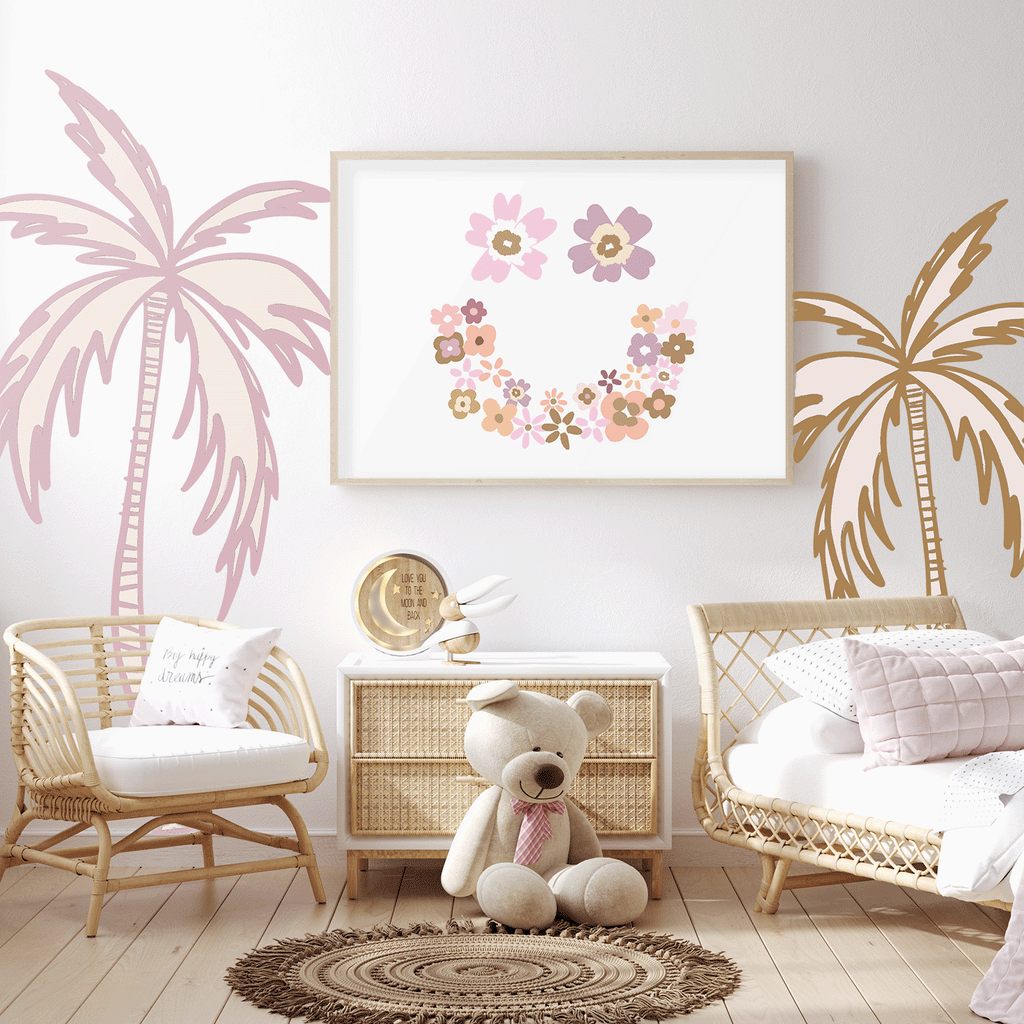 Boho Palms | Removable PhotoTex Wall Decals Wall Decals Blond + Noir 