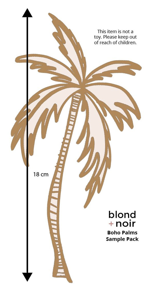 Boho Palms | Small & Large Wall Decals Wall Decals Blond + Noir Sample 