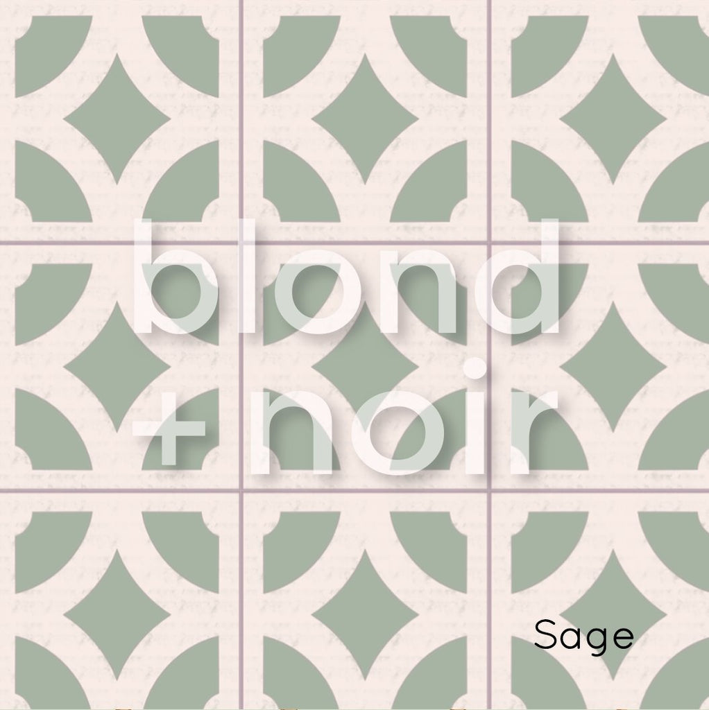 Breeze Blocks - Circle | Full & Half Wall Wallpaper Wallpaper Blond + Noir 