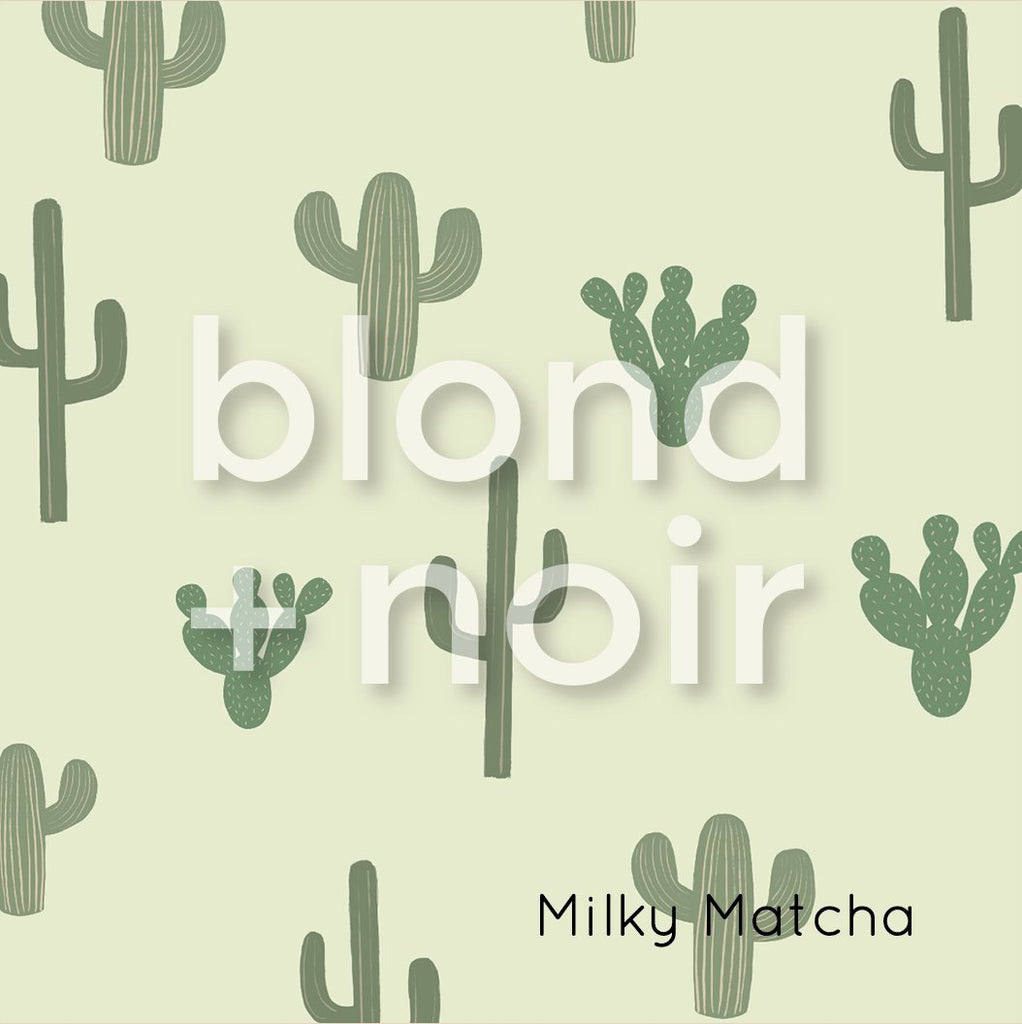 Cactus | Full & Half Wall Wallpaper Wallpaper Blond + Noir 