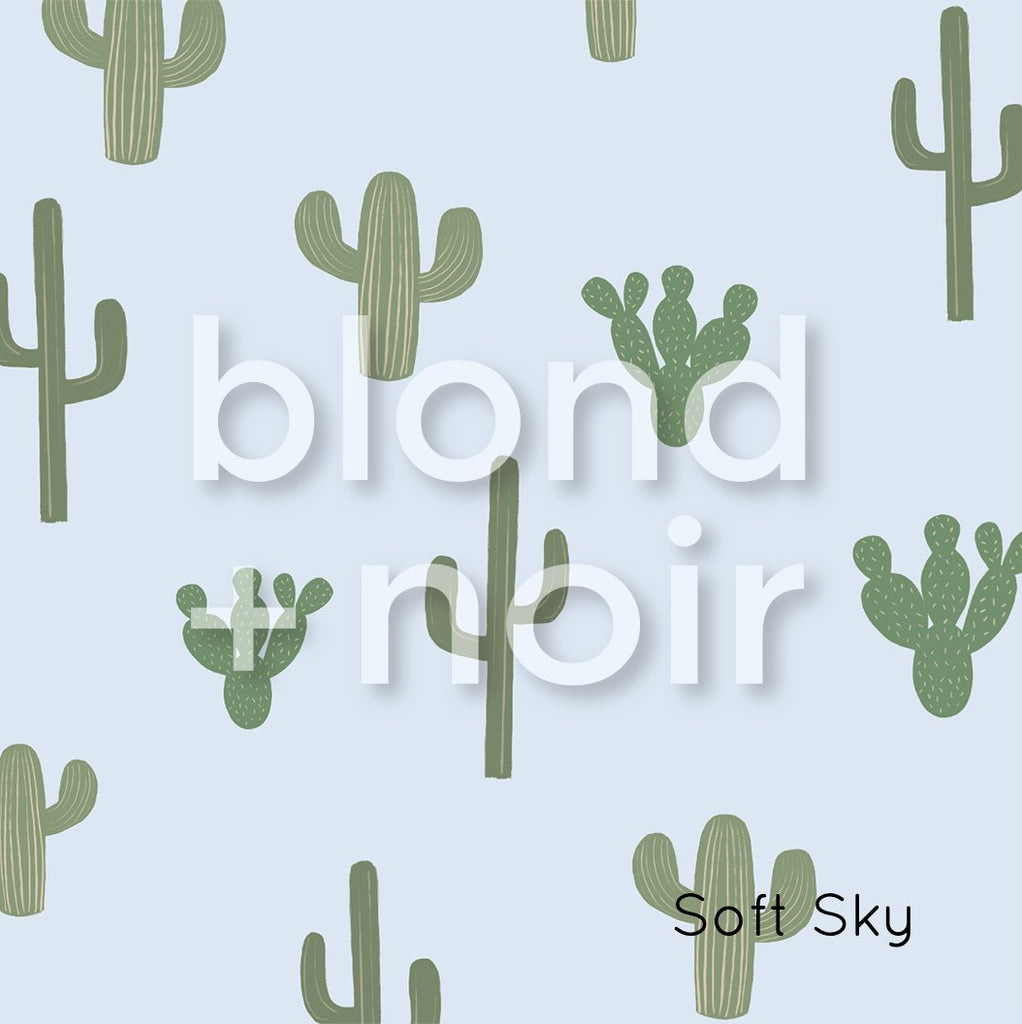 Cactus | Full & Half Wall Wallpaper Wallpaper Blond + Noir 