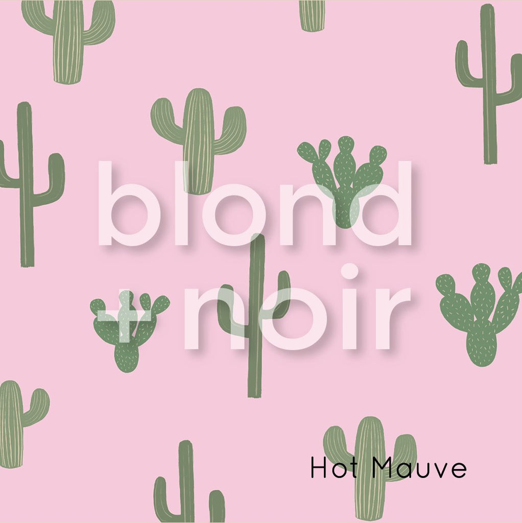 Cactus | Full & Half Wall Wallpaper Wallpaper Blond + Noir 