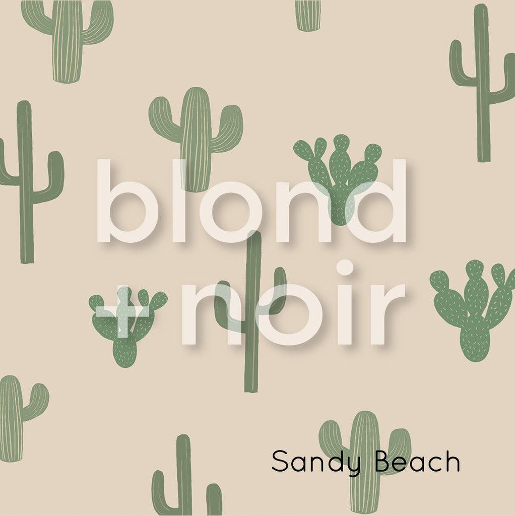 Cactus | Full & Half Wall Wallpaper Wallpaper Blond + Noir 