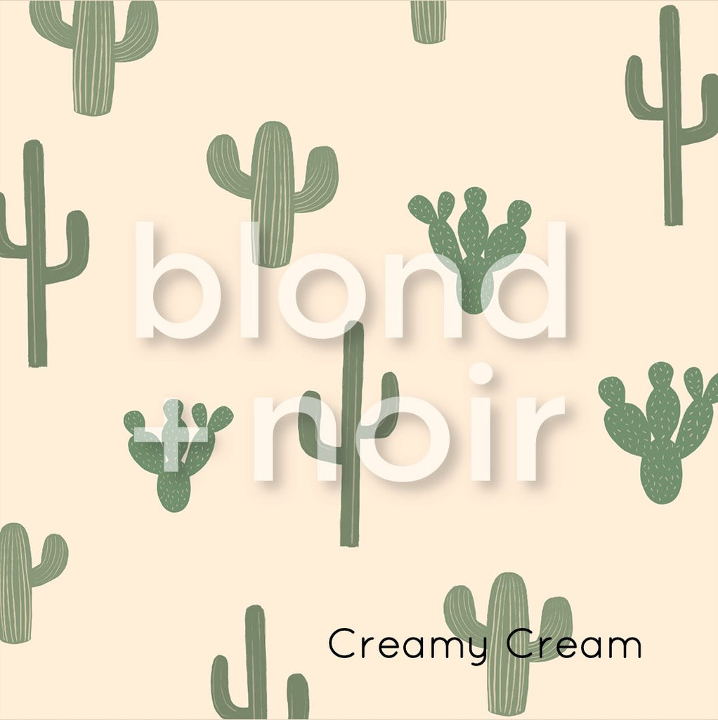 Cactus | Full & Half Wall Wallpaper Wallpaper Blond + Noir 