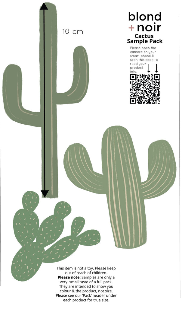 Cactus Sets | Wall Decals Wall Decals Blond + Noir Sample 