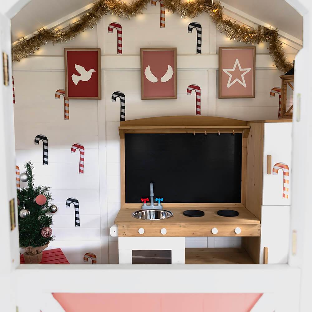 Christmas Candy Cane | Removable Fabric Wall Decals Wall Decals Blond + Noir 