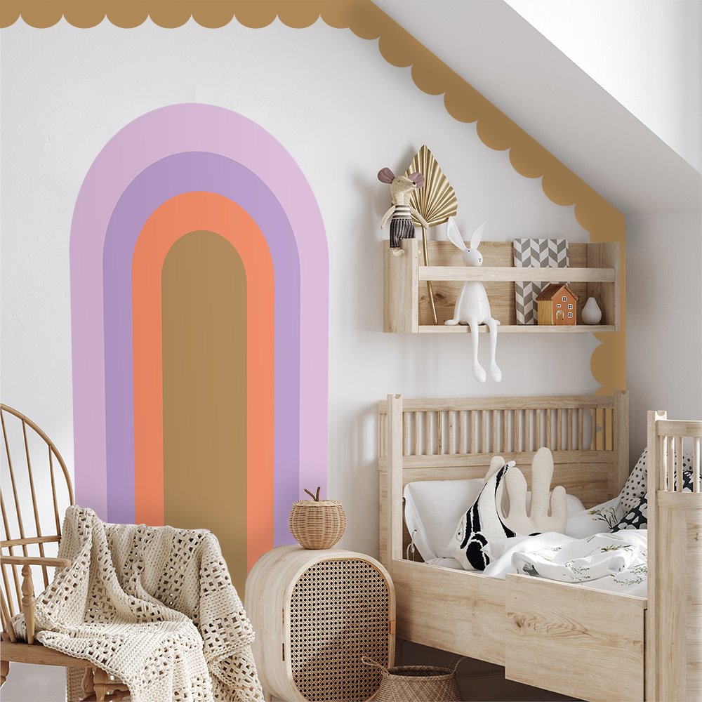 Curved Wall Frame | Wall Decals Wall Decals Blond + Noir 