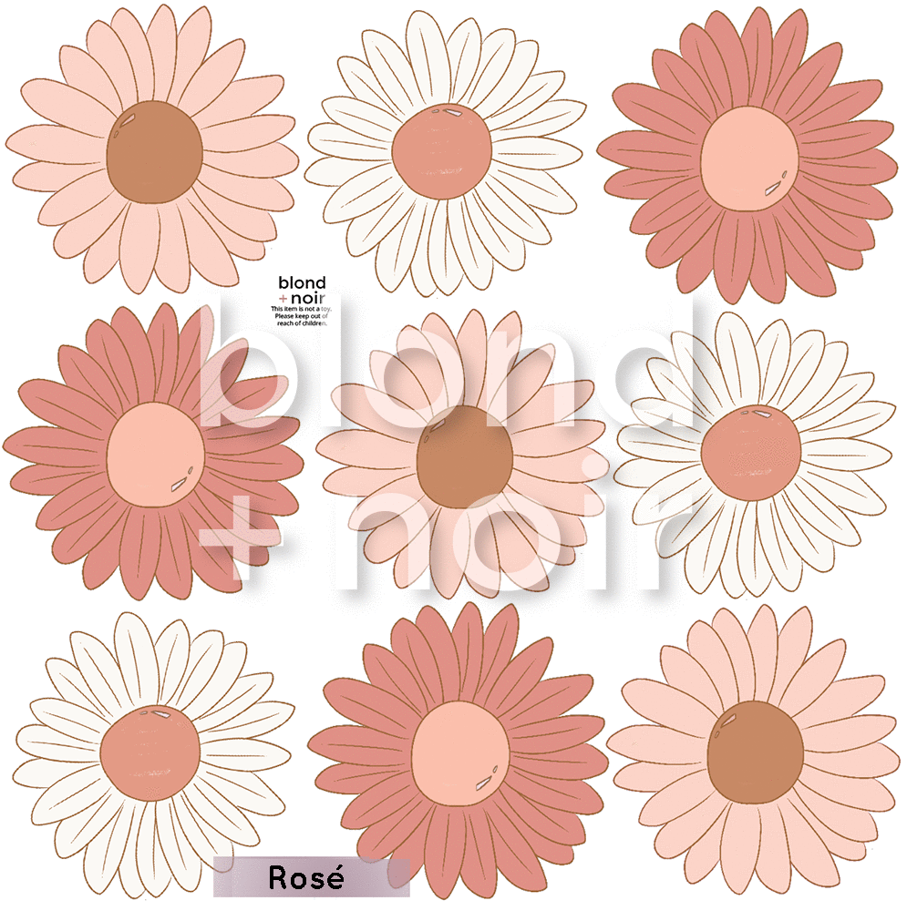 Daisy Chain | Removable Fabric Wall Decals Wall Decals Blond + Noir 