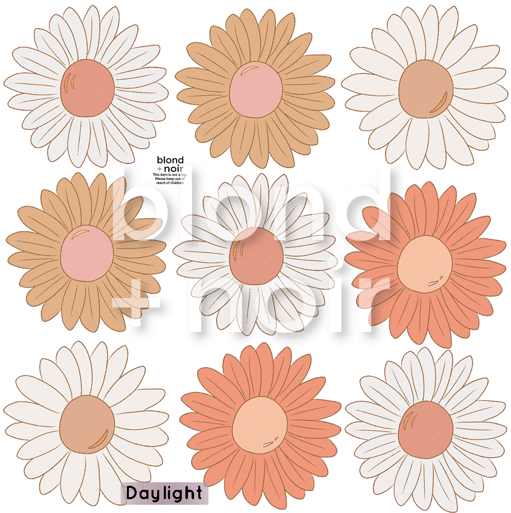 Daisy Chain | Removable Fabric Wall Decals Wall Decals Blond + Noir 