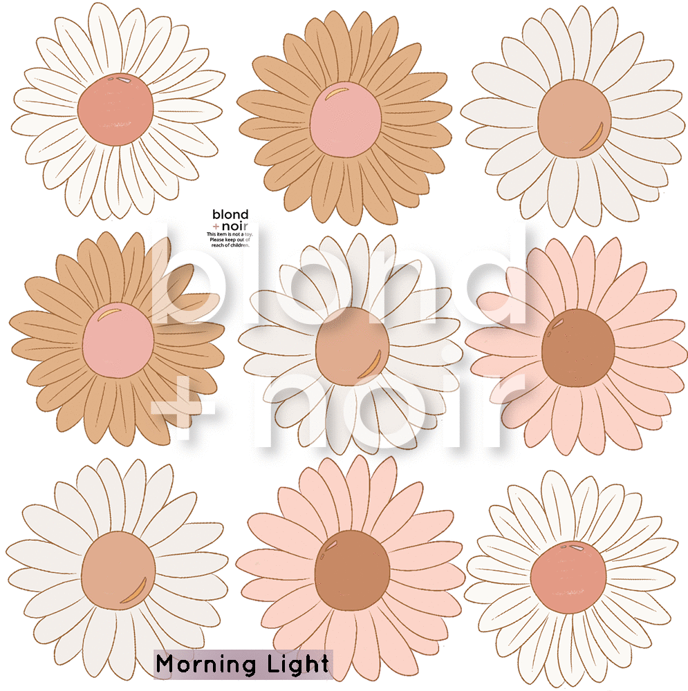Daisy Chain | Removable Fabric Wall Decals Wall Decals Blond + Noir 