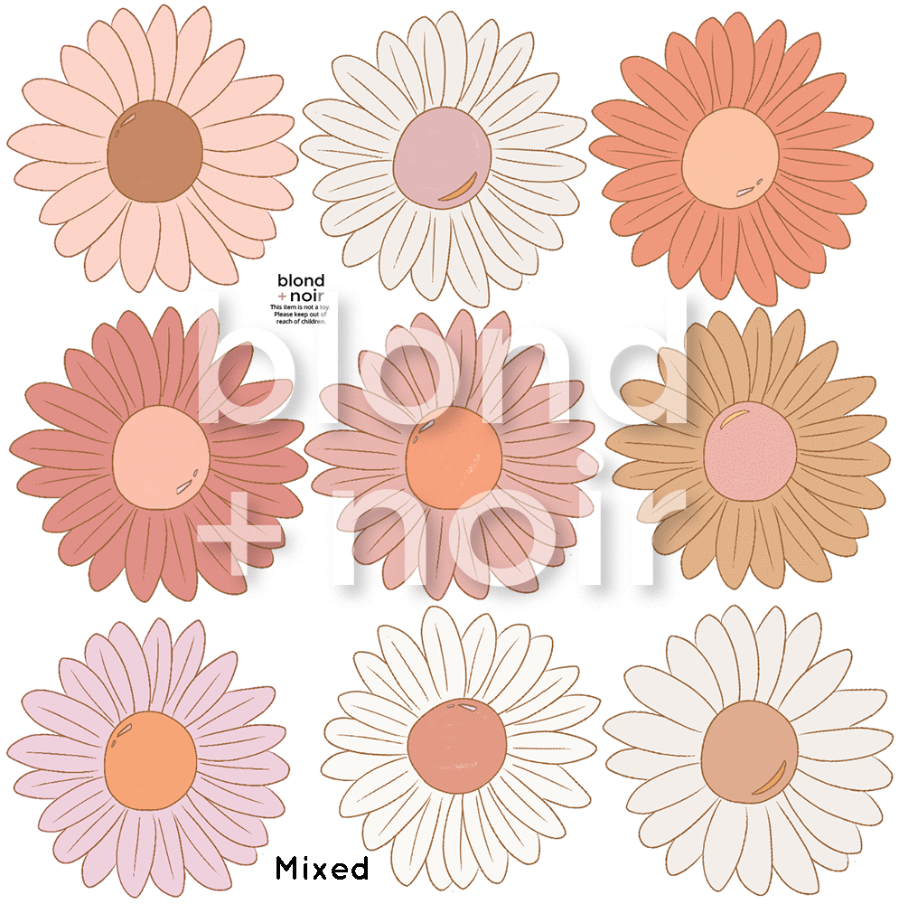 Daisy Chain | Removable Fabric Wall Decals Wall Decals Blond + Noir 