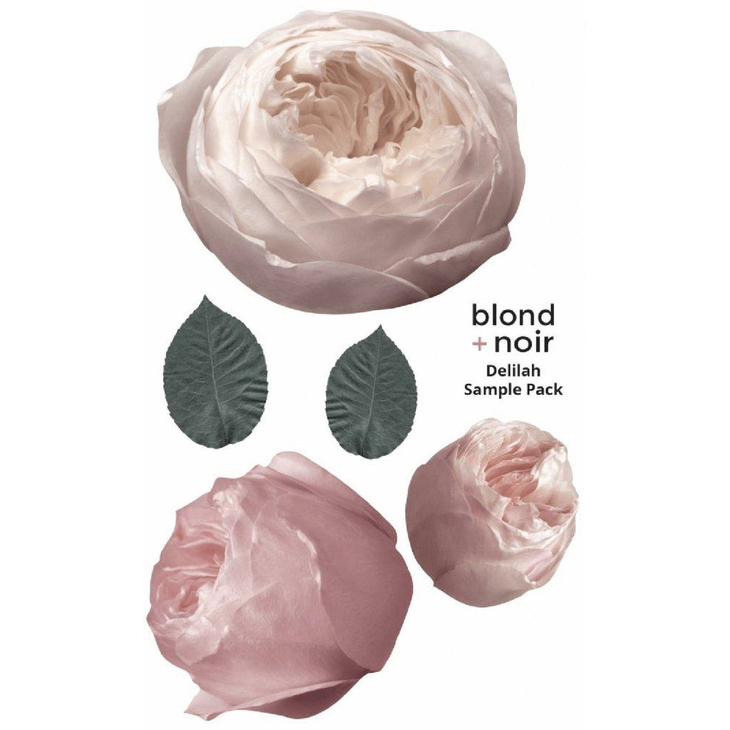 Delilah Floral | Removable Fabric Wall Decals Wall Decals Blond + Noir 