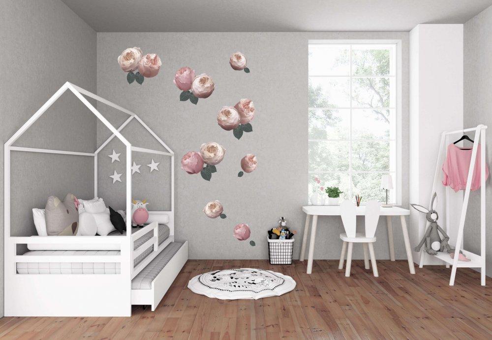 Delilah Floral | Removable Fabric Wall Decals Wall Decals Blond + Noir 