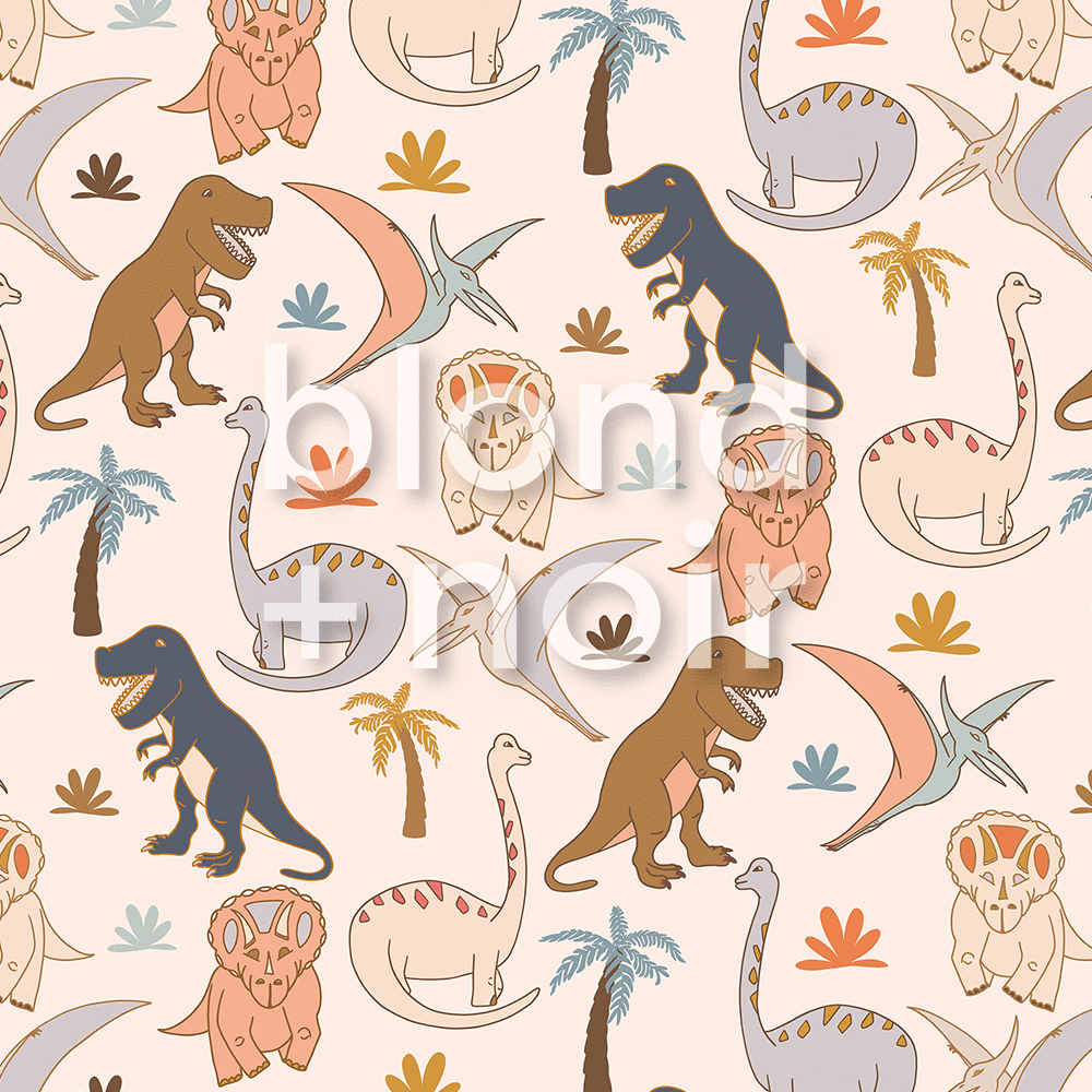 Dino Arch Trio | The dinosaur wallpaper | Removable PhotoTex Wallpaper | Arches Wallpaper Blond + Noir 