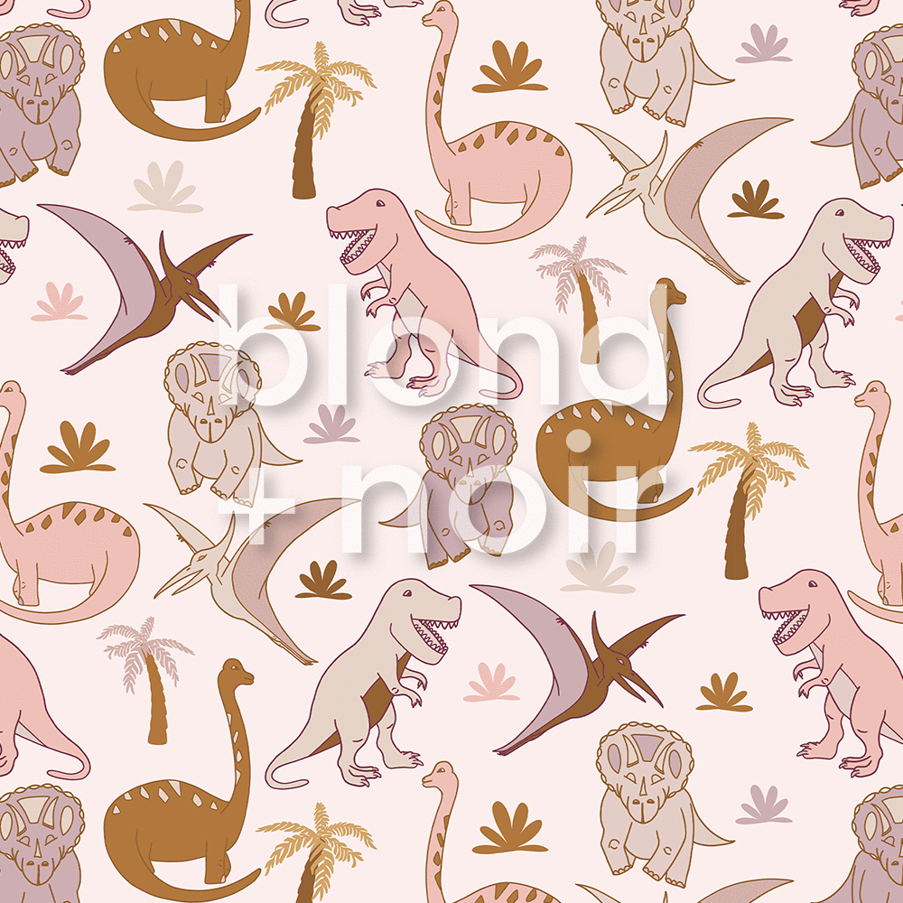 Dino Arch Trio | The dinosaur wallpaper | Removable PhotoTex Wallpaper | Arches Wallpaper Blond + Noir 