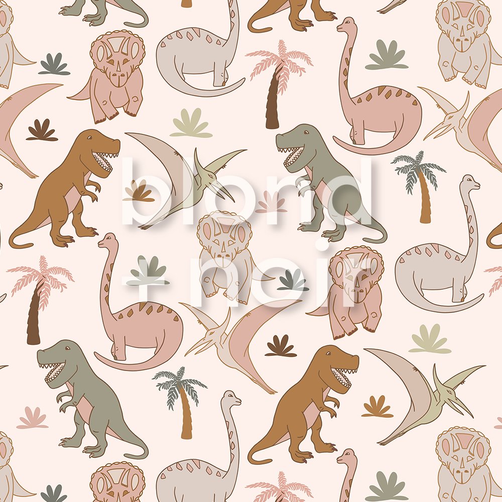 Dino Arch Trio | The dinosaur wallpaper | Removable PhotoTex Wallpaper | Arches Wallpaper Blond + Noir 