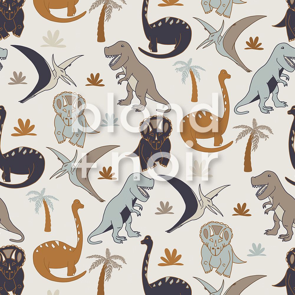 Dino Single Arches | The dinosaur wallpaper | Removable PhotoTex Wallpaper | Arches Wallpaper Blond + Noir 