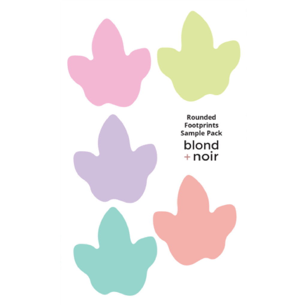 Dinosaur Footprints | Removable Fabric Wall Decals Wall Decals Blond + Noir 