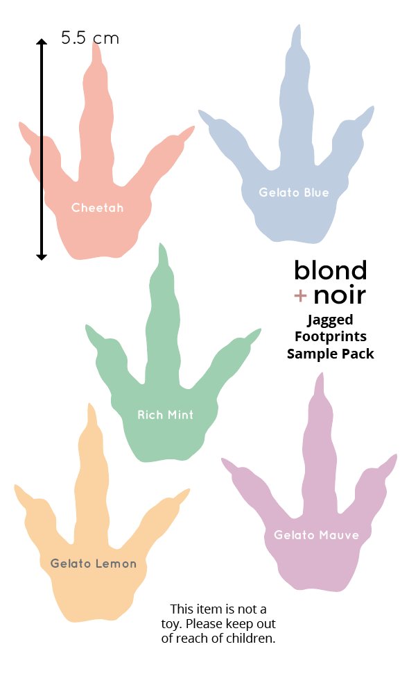 Dinosaur Footprints | Wall Decals Wall Decals Blond + Noir 