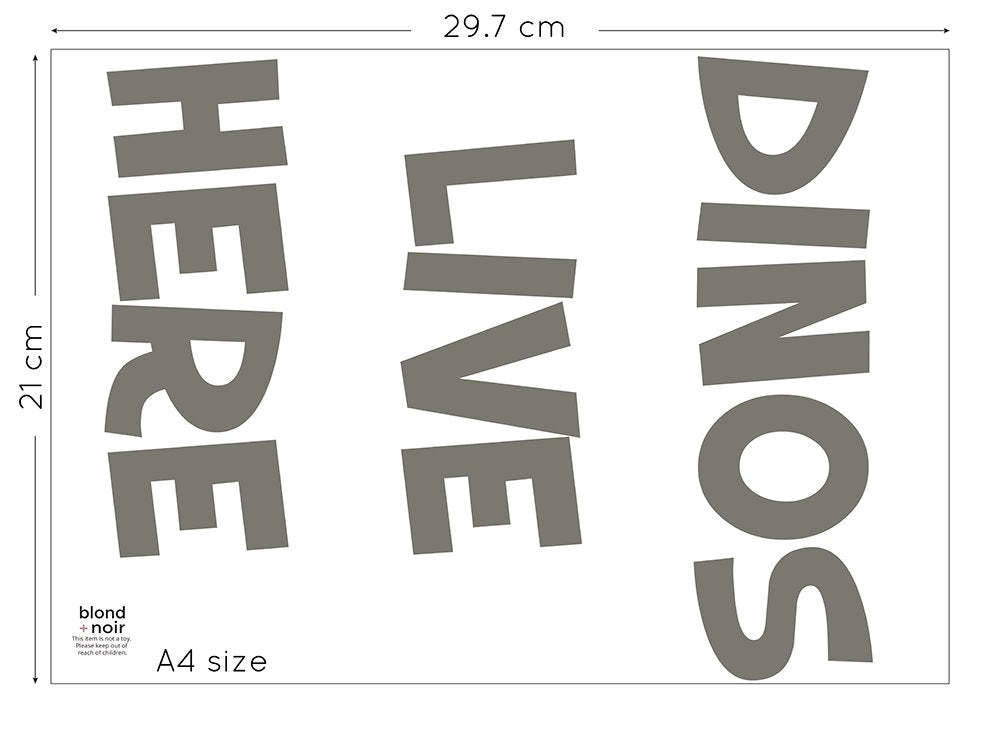 Dinosaur Style: Custom Name or Quote | Removable PhotoTex Wall Decals Wall Decals Blond + Noir 