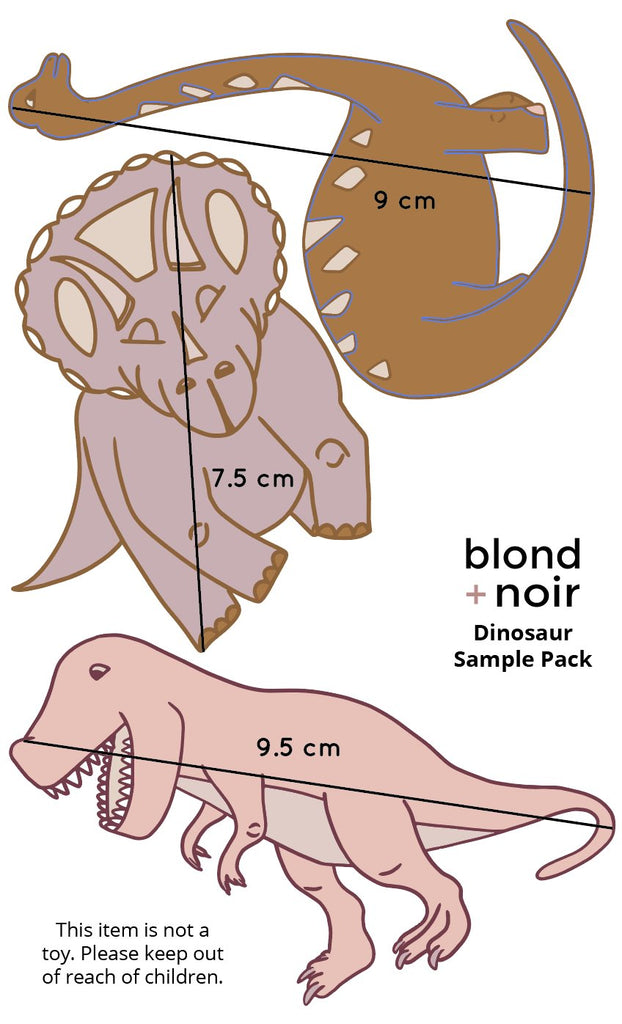 Dinosaur Wall Mates | Removable PhotoTex Wall Decals Wall Decals Blond + Noir 