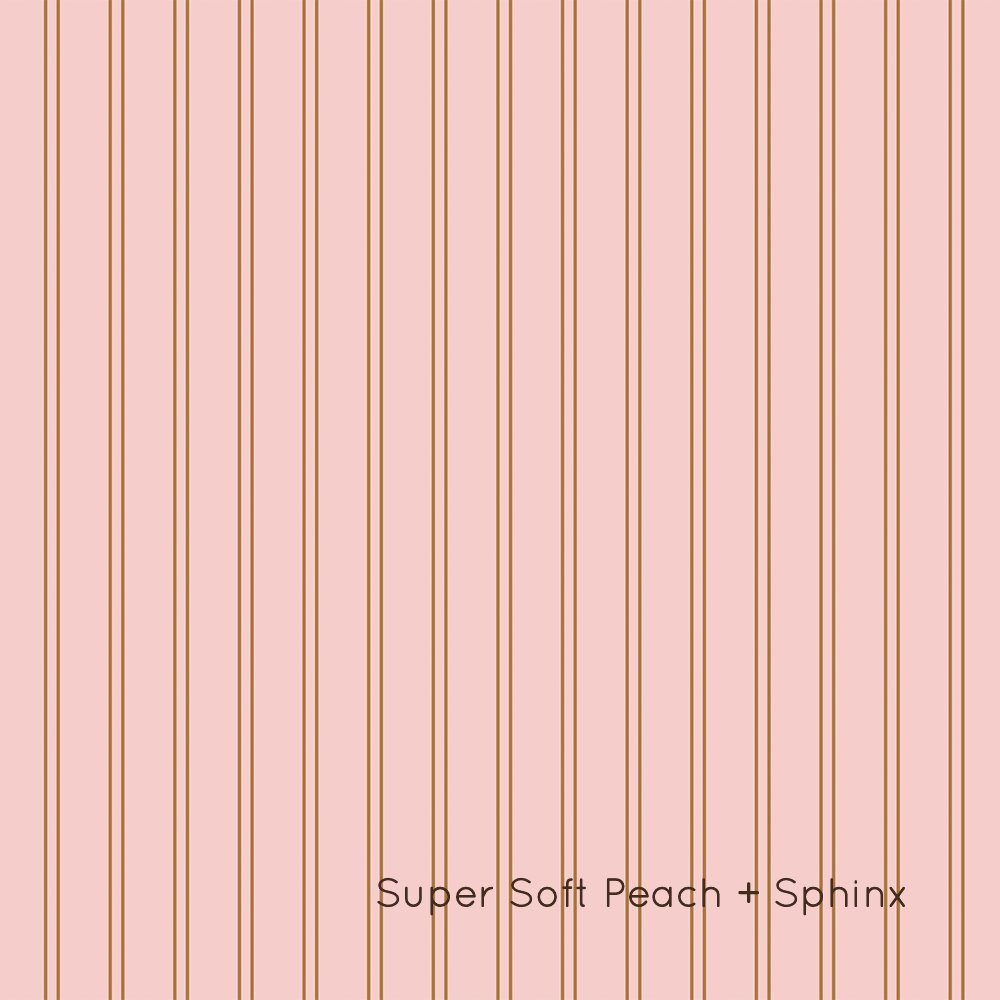 Double Pin Stripes | Full & Half Wall Wallpaper Wallpaper Blond + Noir 