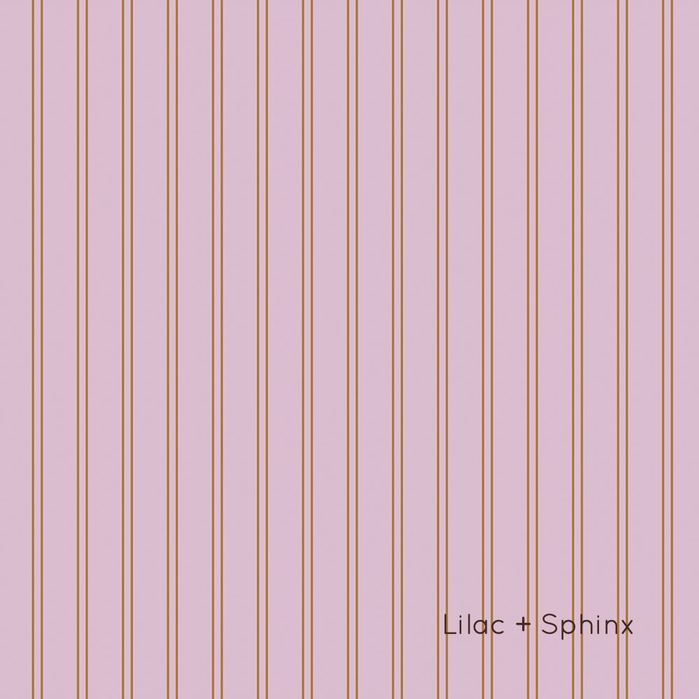 Double Pin Stripes | Full & Half Wall Wallpaper Wallpaper Blond + Noir 