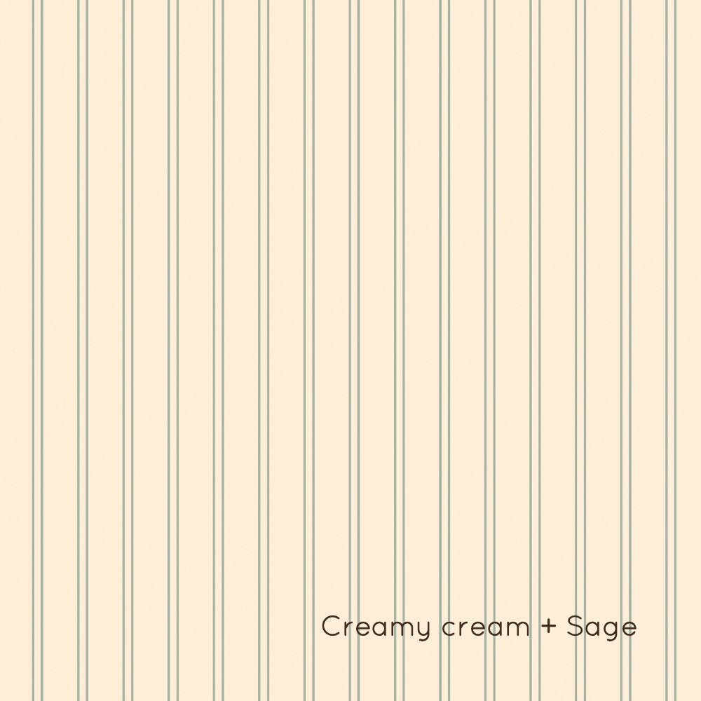 Double Pin Stripes | Full & Half Wall Wallpaper Wallpaper Blond + Noir 