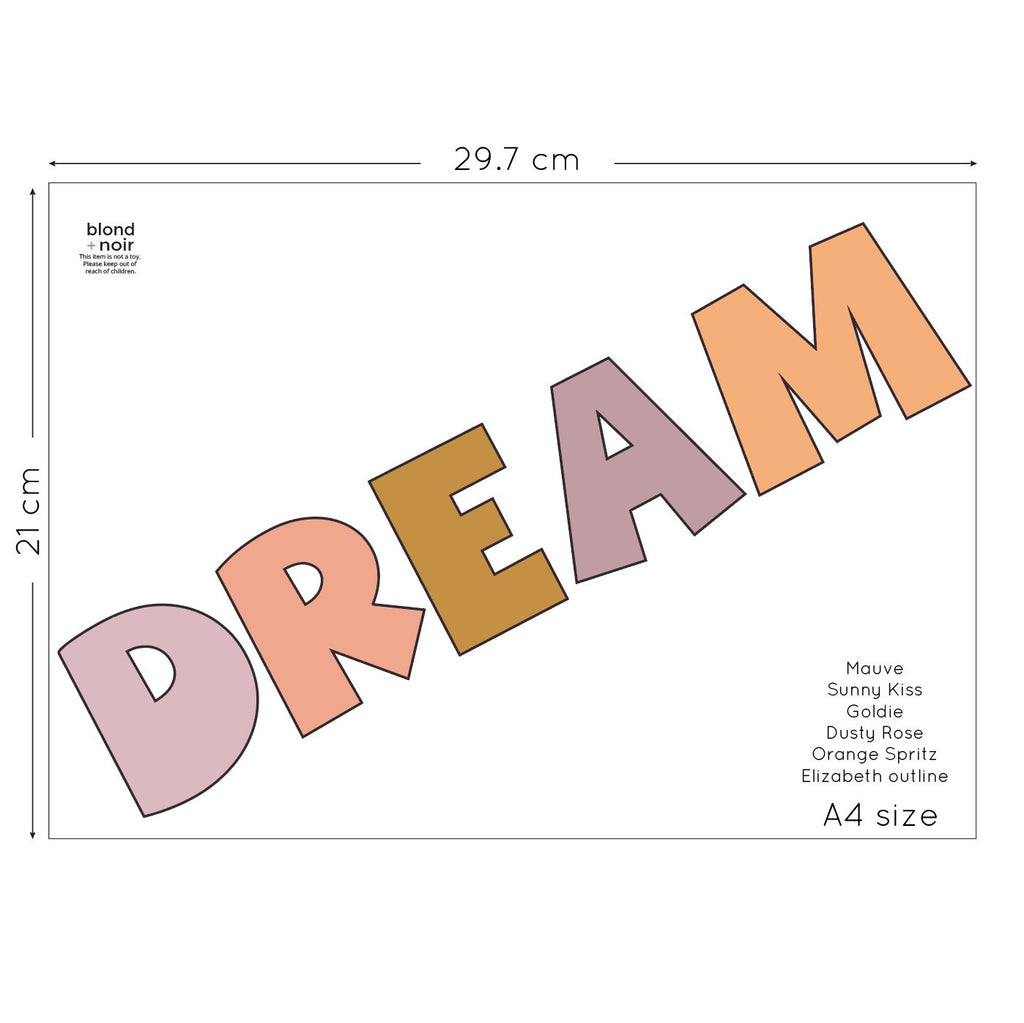 Dream: Custom Name or Quote | Wall Decals Wall Decals Blond + Noir 