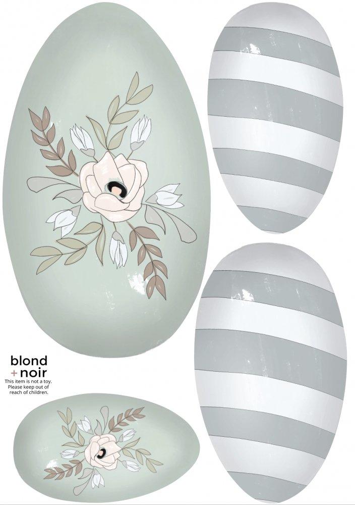 Easter Egg | Removable Fabric Wall Decals Wall Decals Blond + Noir 