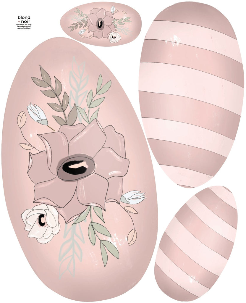 Easter Egg | Removable Fabric Wall Decals Wall Decals Blond + Noir 