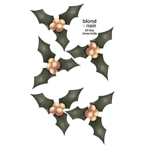 Elf Size Holly | Removable Fabric Wall Decals Wall Decals Blond + Noir 