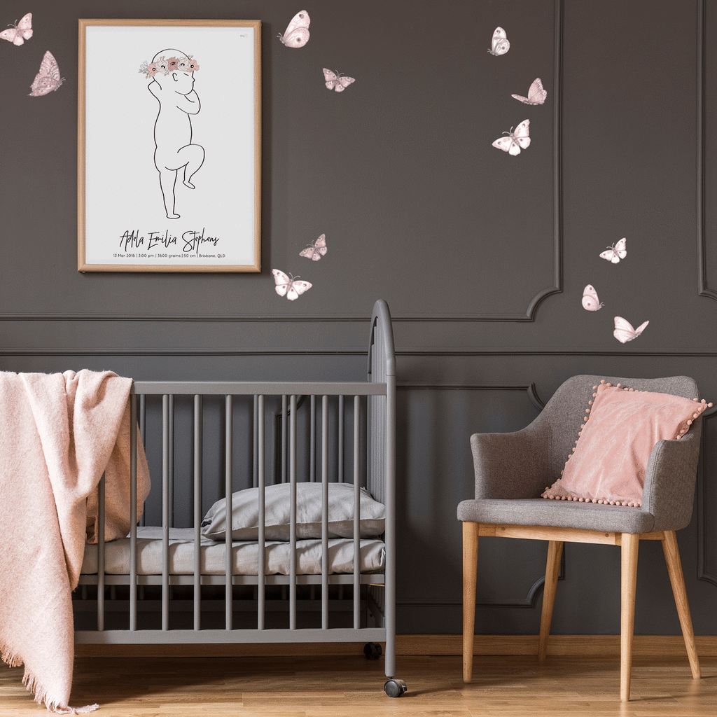 Fairy Magic Butterflies | Removable Fabric Wall Decals Butterflies Isla Dream 